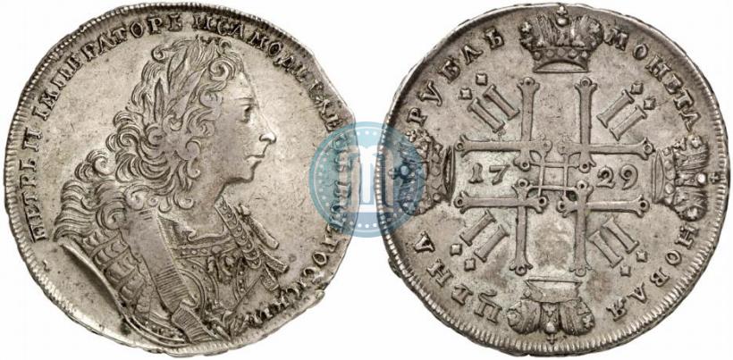 Фото 1 рубль 1729 года  "Тип 1729"