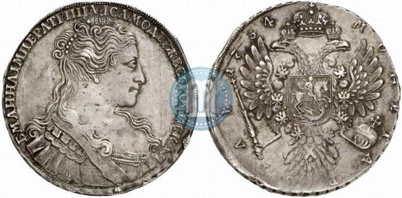 Picture 1 rouble 1734 year  "Type of 1734"