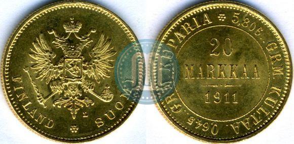 Picture 20 markkaa 1911 year L 