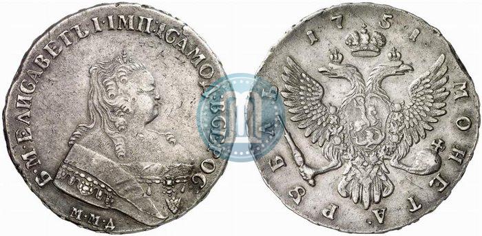 Picture 1 rouble 1751 year ММД 