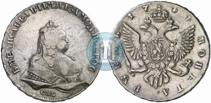 Picture 1 rouble 1744 year СПБ 