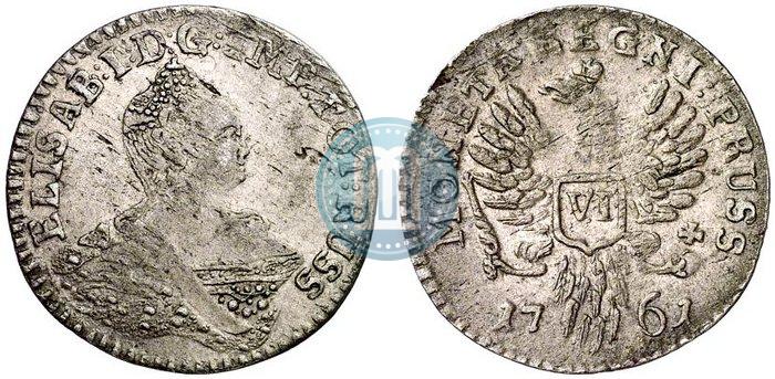 Picture 6 groszy 1761 year  
