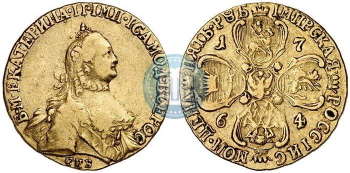 Picture 5 roubles 1764 year СПБ 