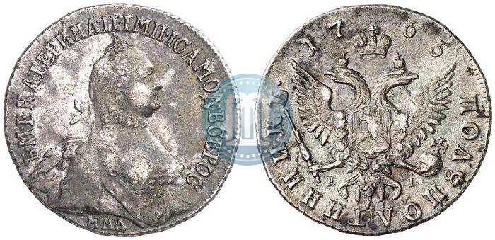 Фото Полуполтинник 1765 года ММД-EI-Т.I. 