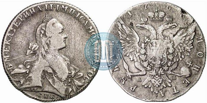 Picture 1 rouble 1766 year СПБ-АШ 