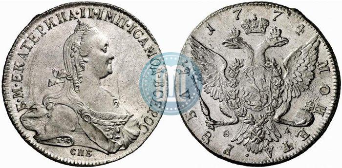 Picture 1 rouble 1774 year СПБ-ФЛ 
