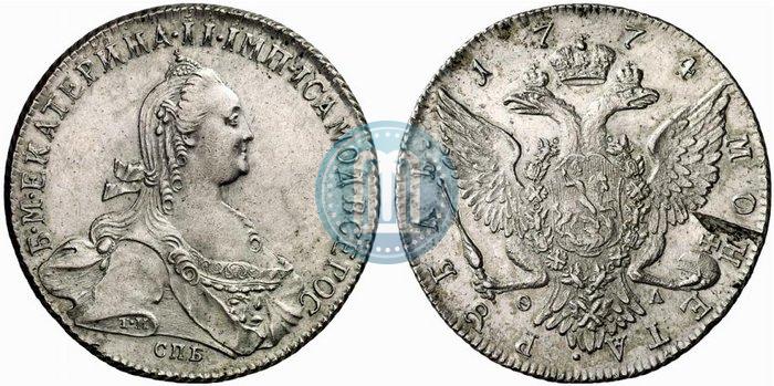 Picture 1 rouble 1774 year СПБ-ФЛ 