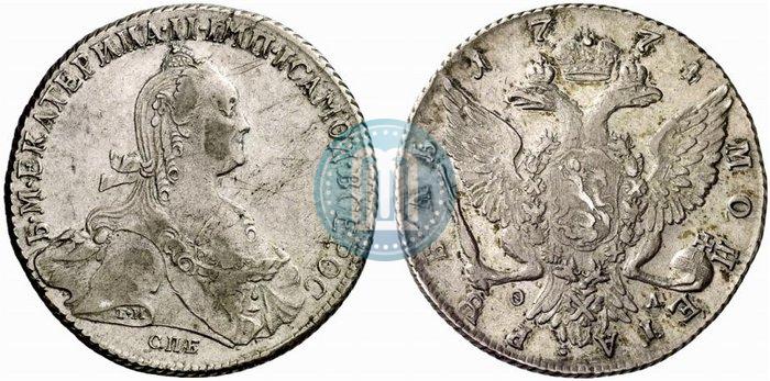 Picture 1 rouble 1774 year СПБ-ФЛ 