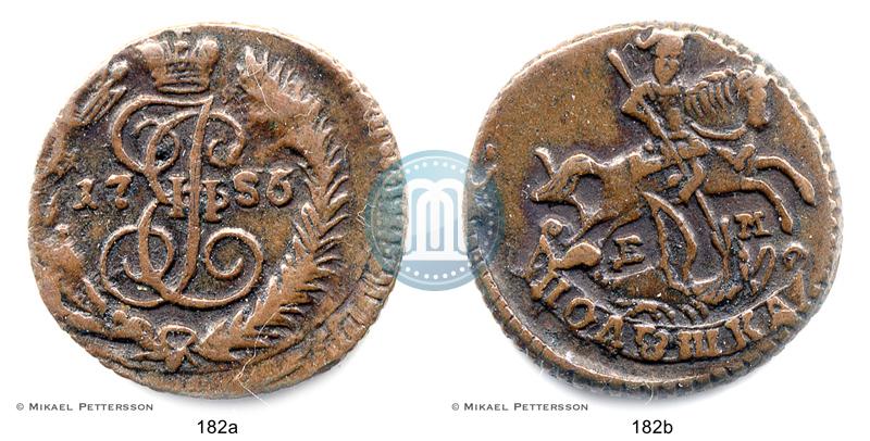 Фото Полушка 1786 года ЕМ 