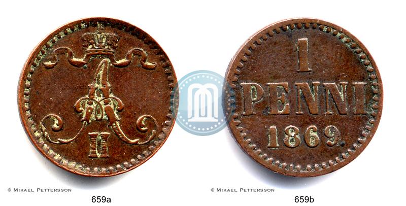 Picture 1 penni 1869 year  