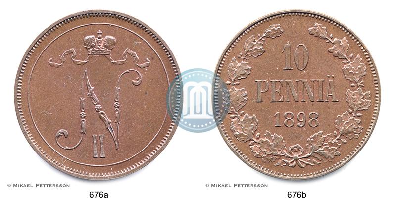Picture 10 pennia 1898 year  