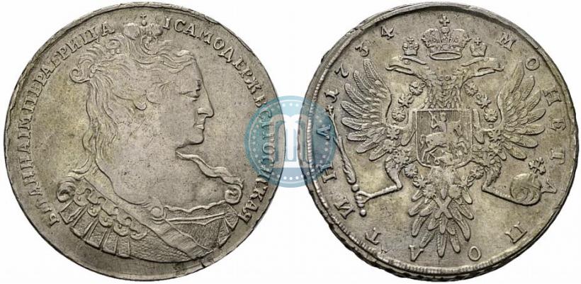 Picture Poltina 1734 year  "Type of 1734"