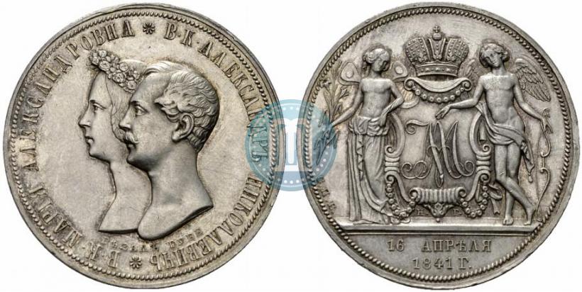 Picture 1 rouble 1841 year СПБ-НГ "In the memory of the wedding of the crown prince"