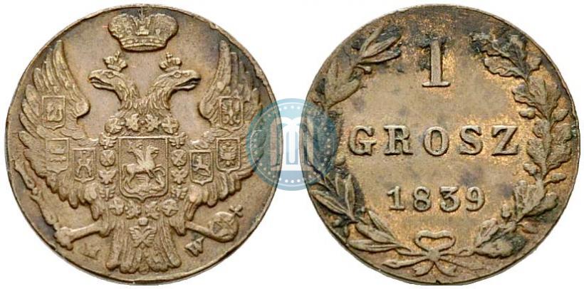 Фото 1 грош 1839 года MW 