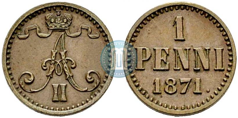 Фото 1 пенни 1871 года  
