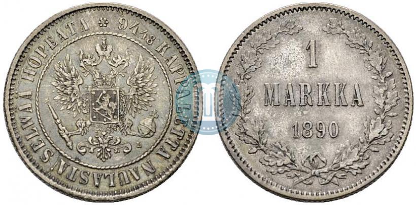 Picture 1 markka 1890 year L 