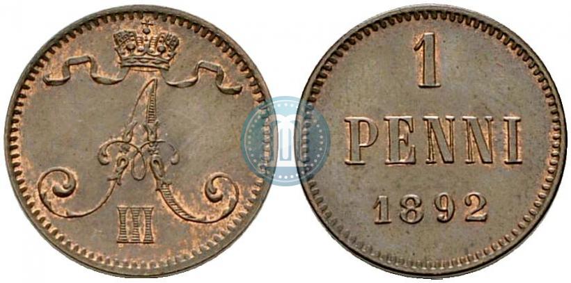 Фото 1 пенни 1892 года  