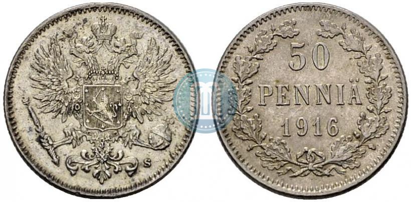 Фото 50 пенни 1916 года S 