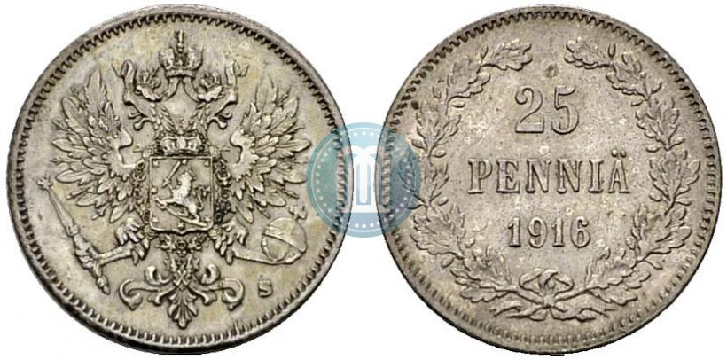 Picture 25 pennia 1916 year S 