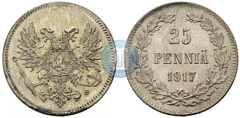 Picture 25 pennia 1917 year S 