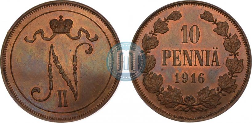 Picture 10 pennia 1916 year  