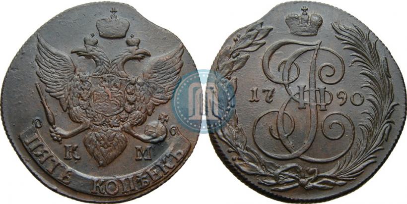 Picture 5 kopecks 1790 year КМ 
