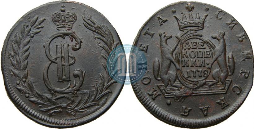 Picture 2 kopecks 1778 year КМ 