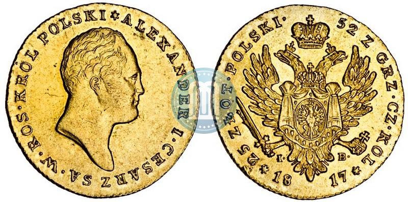 Picture 25 złotych 1817 year IB 