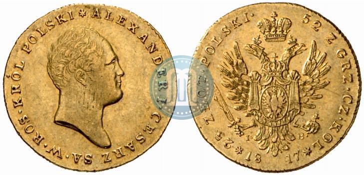 Фото 25 злотых 1817 года IB 