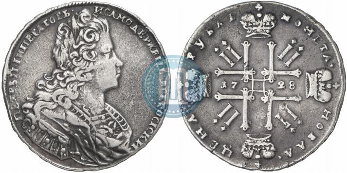 Фото 1 рубль 1728 года  "Тип 1727"
