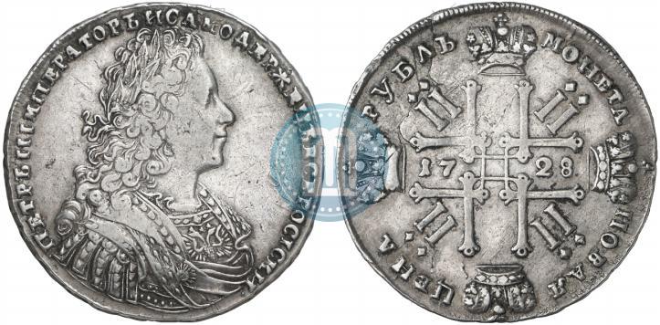 Фото 1 рубль 1728 года  "Тип 1728"