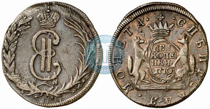 Picture 2 kopecks 1770 year КМ 