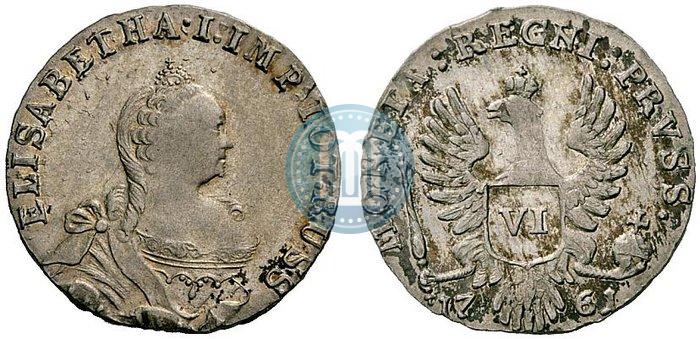 Picture 6 groszy 1761 year  