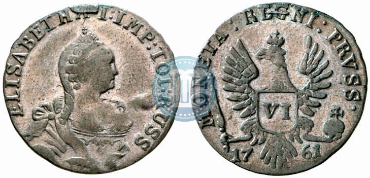 Picture 6 groszy 1761 year  