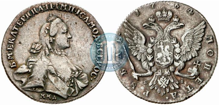 Picture 1 rouble 1764 year ММД-EI 