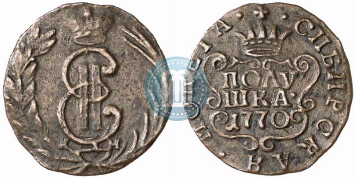 Фото Полушка 1770 года КМ 