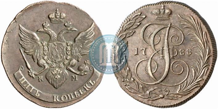 Picture 5 kopecks 1788 year КМ 