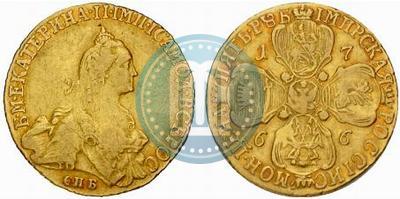 Picture 5 roubles 1766 year СПБ 