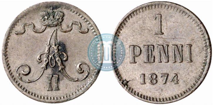 Picture 1 penni 1874 year  