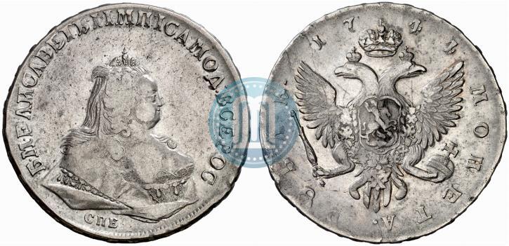 Picture 1 rouble 1744 year СПБ 