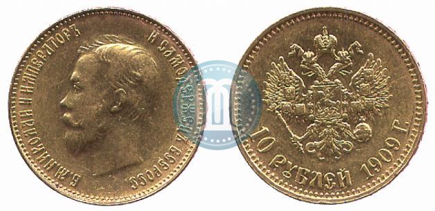 Фото 10 рублей 1909 года (ЭБ) 