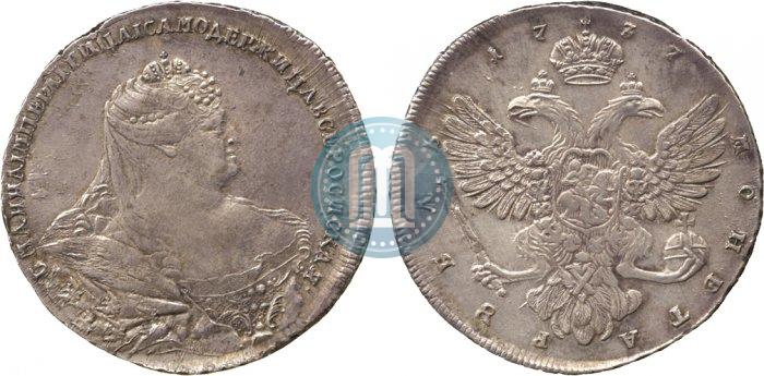 Picture 1 rouble 1737 year  "Moscow type"