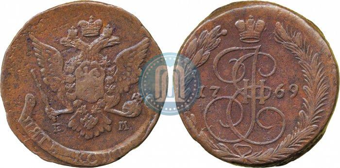 Picture 5 kopecks 1769 year ЕМ 