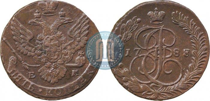 Picture 5 kopecks 1788 year ЕМ 
