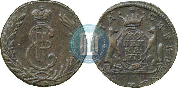 Picture 1 kopeck 1771 year КМ 