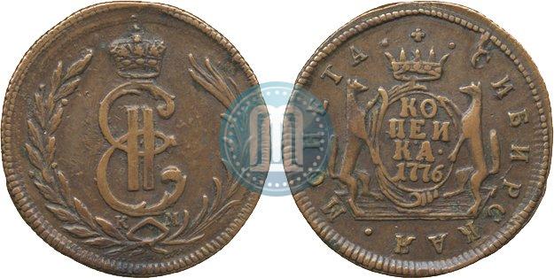 Picture 1 kopeck 1776 year КМ 