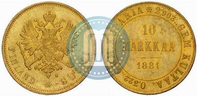 Picture 10 markkaa 1881 year S 