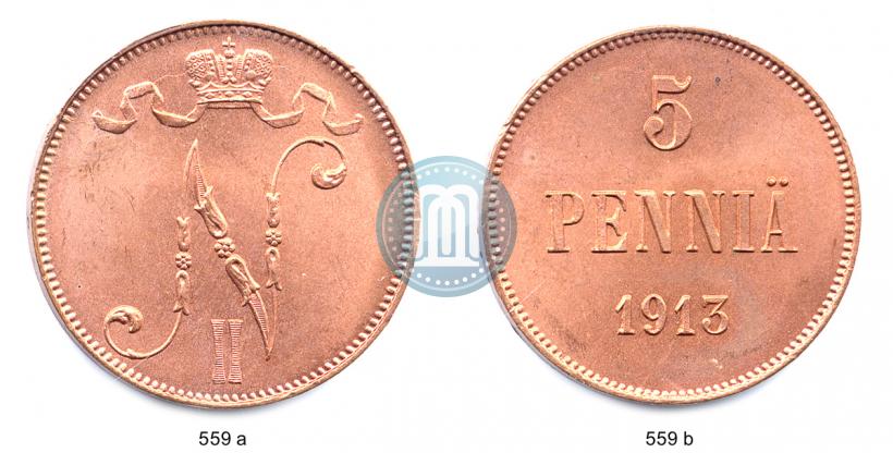 Фото 5 пенни 1913 года  