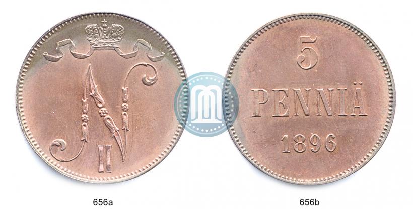 Фото 5 пенни 1896 года  