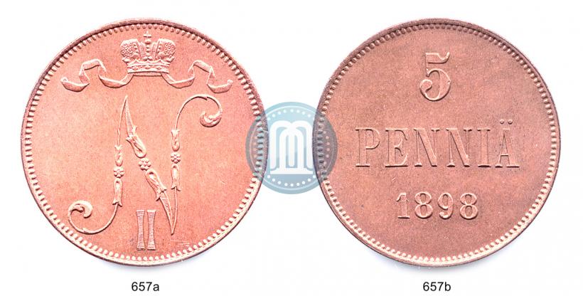 Фото 5 пенни 1898 года  